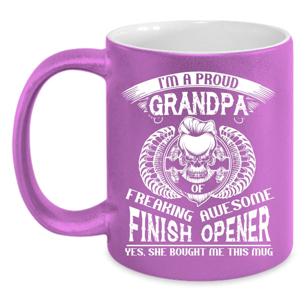 I'm A Proud Grandpa Of Finish Opener Coffee Mug, Awesome Grandpa Coffee Cup