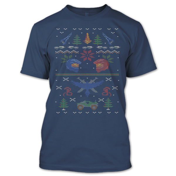 A black t-shirt with the shopify logo