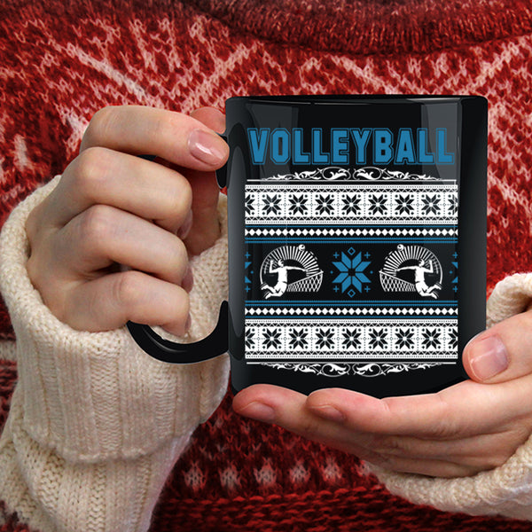 Volleyball Coffee Mug, Christmas Family Holiday  Coffee Cup