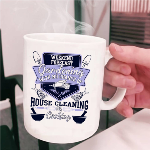 Awesome Gardener Coffee Mug, Weekend Forecast Gardening Cup