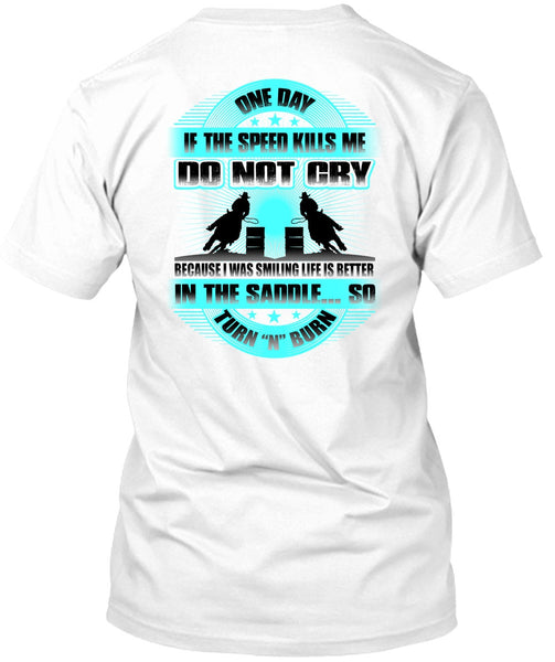 A black t-shirt with the shopify logo