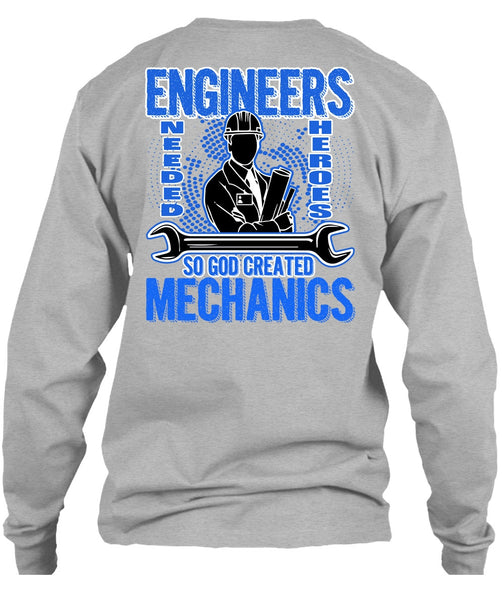 God Created Mechanics T Shirt, Engineers T Shirt