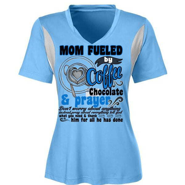 Mom Fueled By Coffee Chocolate T Shirt, I Love Coffee T Shirt, Awesome T-Shirts