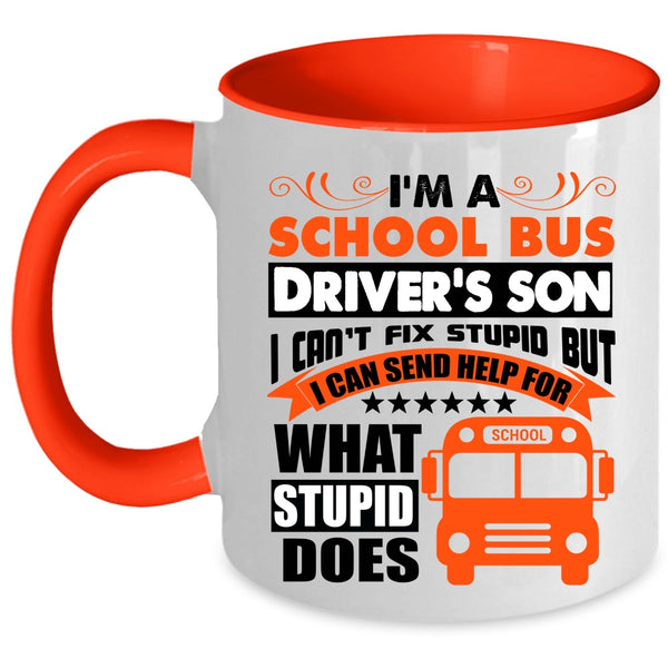 I Love My Son Coffee Mug, I'm A School Bus Driver's Son Accent Mug