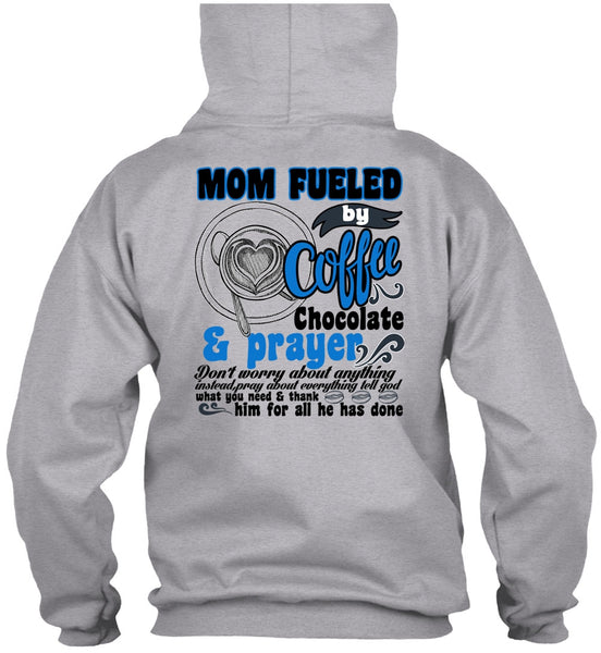 Mom Fueled By Coffee Chocolate T Shirt, I Love Coffee T Shirt