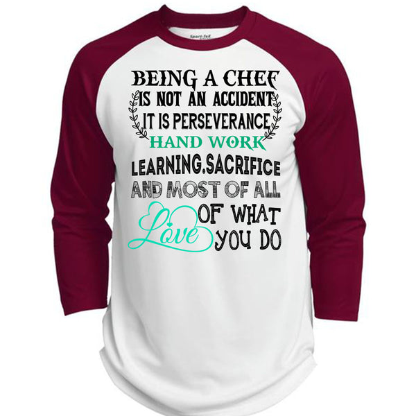 Being A Chef Is Not An Accident T Shirt, Being A Chef T Shirt, Awesome T-Shirts  (Polyester Game Baseball Jersey)