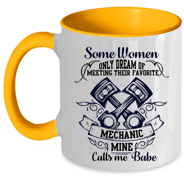 Mine Calls Me Babe Coffee Mug, Their Favorite Mechanic Accent Mug