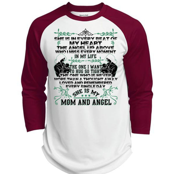 She Is My Mom And Angel T Shirt, Being A Mom T Shirt, Awesome T-Shirts  (Polyester Game Baseball Jersey)