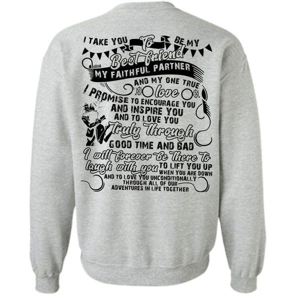 I Love Husband T Shirt, I Take You To Be My Best Friend Sweatshirt