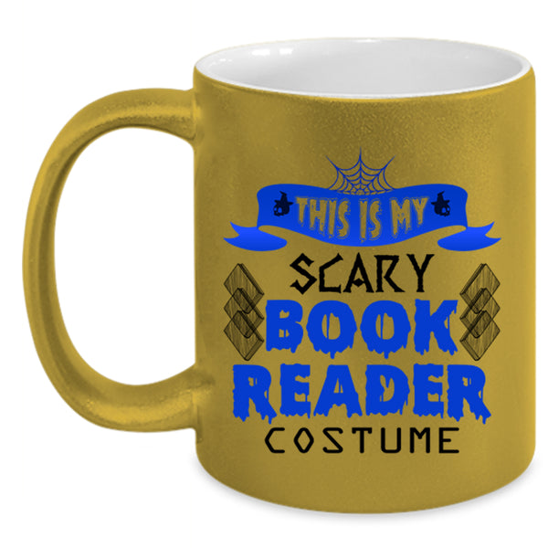 Scary Reader Coffee Mug, This Is My Scary Book Reader Costume Accent Mug