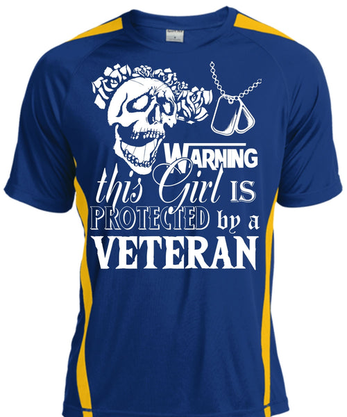 Warning This Girl Is Protected By A Veteran T Shirt, Loving T Shirt