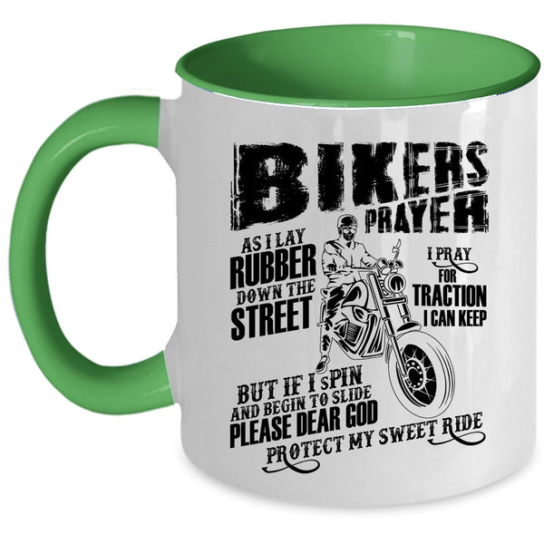 Cool Gift For Bikers Coffee Mug, Biker's Prayer Accent Mug