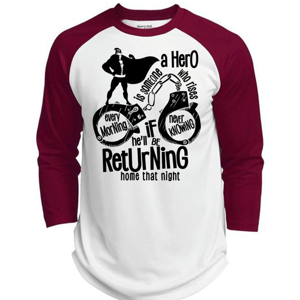 He'll Be Returning Home That Night T Shirt, I Love Police T Shirt, Awesome T-Shirts  (Polyester Game Baseball Jersey)