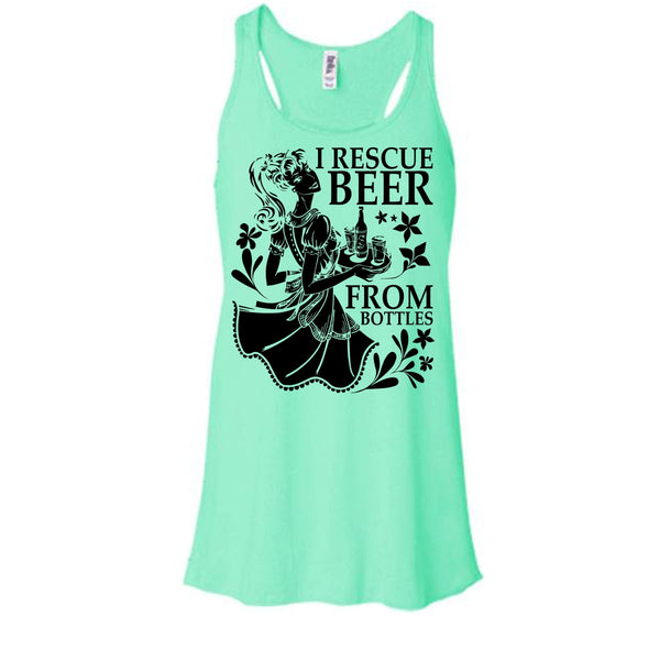 I Rescue Beer From Bottles T Shirt, I Love Drink Tank Top