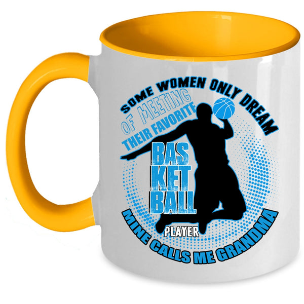 Mine Calls Me Grandma Coffee Mug, Favorite Basketball Player Accent Mug
