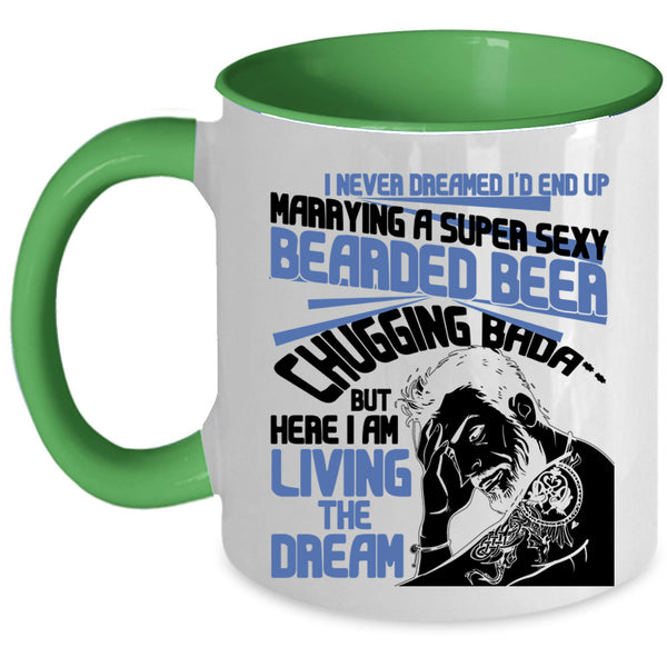 Cool Just Married Coffee Mug, I'd End Up Marrying A Bearded Beer Accent Mug