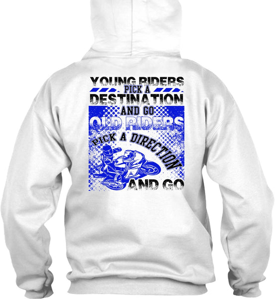 Go Old Riders Pick A Direction T Shirt, I Love Biking T Shirt