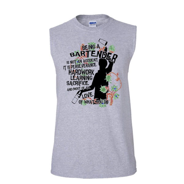 Being A Bartender T Shirt, Coolest Bartender T Shirt, Awesome t-shirts (Men's Cotton Sleeveless)