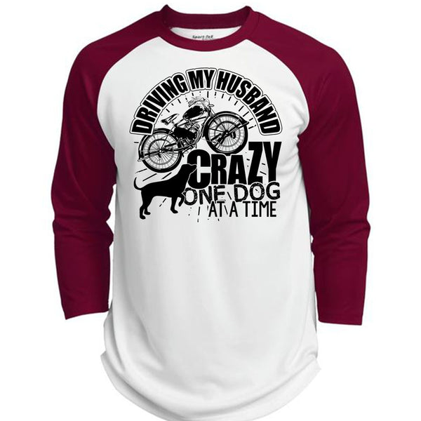 Driving My Husband Crazy One Dog T Shirt, I Love My Dog T Shirt, Awesome T-Shirts  (Polyester Game Baseball Jersey)