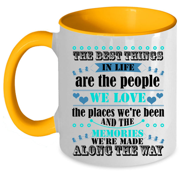 Cute Couple Coffee Mug, The Best Things In Life Accent Mug