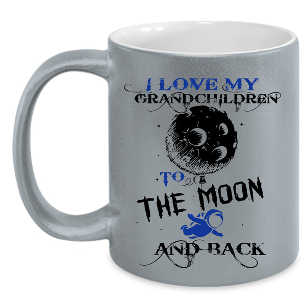 Cute Coffee Mug, I Love My Grandchildren To The Moon And Back Accent Mug