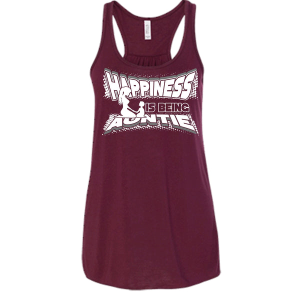 Happiness Is Being Autie T Shirt, Coolest Auntie Tank Top