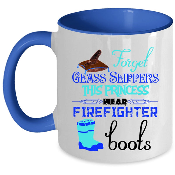 Cute Fireman Coffee Mug, This Princess Wear Firefighter Boots Accent Mug