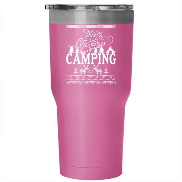 Merry Christmas Tumbler 30 oz Stainless Steel, Camping Travel Mug