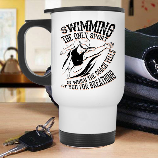 Awesome Gift For Swimmer Travel Mug, Swimming Mug