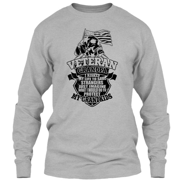 Veteran Grandpa T Shirt, To Protect My Grandkids T Shirt
