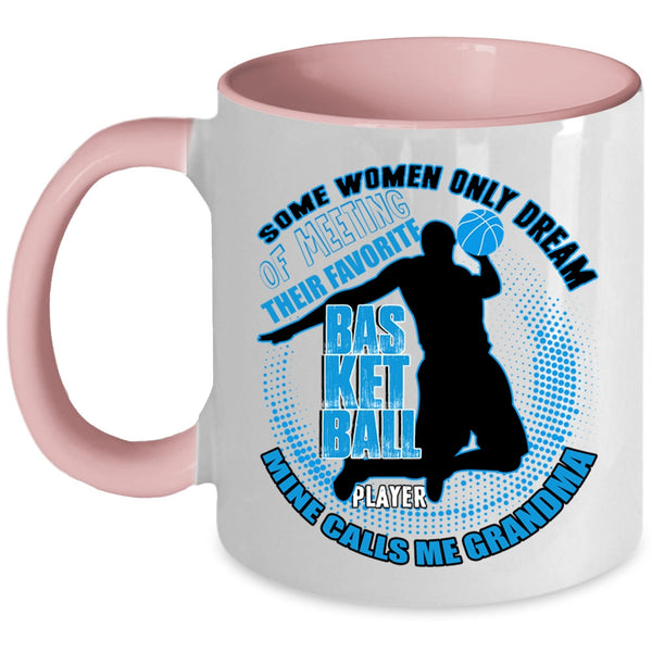 Mine Calls Me Grandma Coffee Mug, Favorite Basketball Player Accent Mug