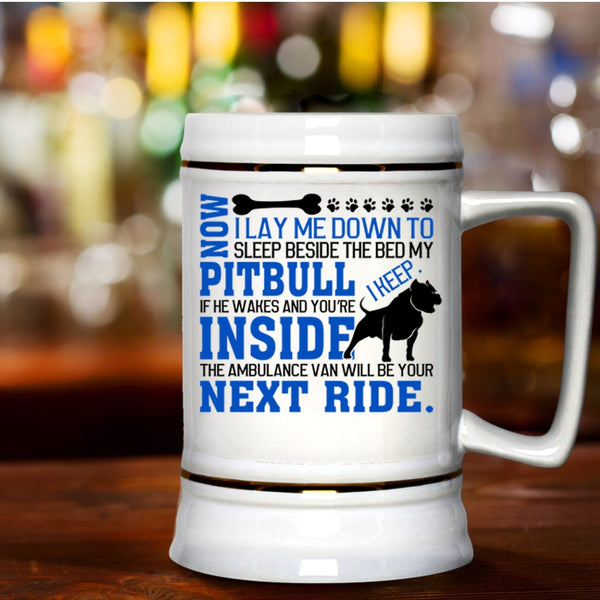 Cute Gift For Dog Lovers Beer Stein 22oz, My Pit Bull Beer Mug