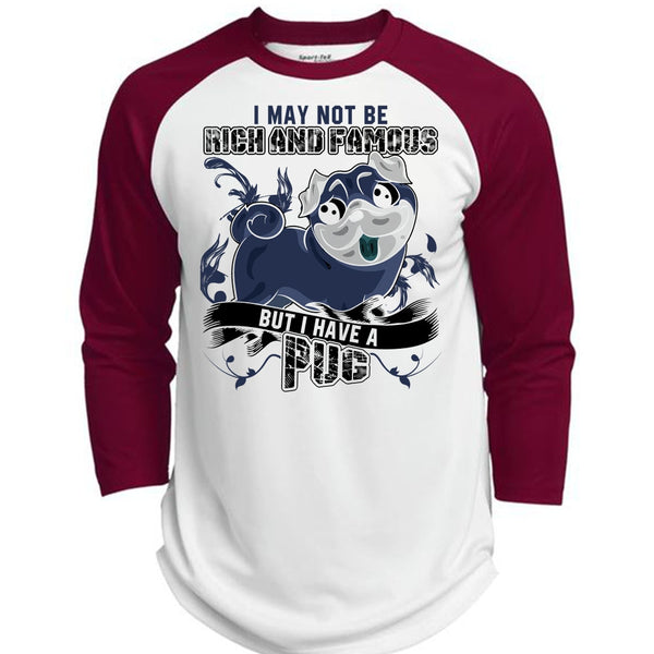 I Have A Pug T Shirt, I Love Pug T Shirt, Awesome T-Shirts  (Polyester Game Baseball Jersey)