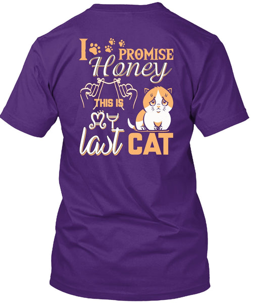 I Promise Honey This Is My Last Cat T Shirt, My Favorite T Shirt