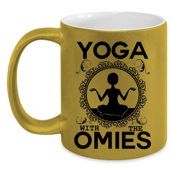 Gift For Yoga Teacher Coffee Mug, Yoga With The Omies Accent Mug