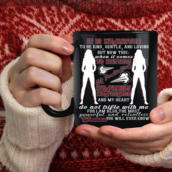 My Family My Friends And My Heart Coffee Mug, Cool Woman Coffee Cup