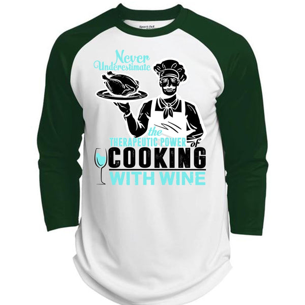 Cooking With Wine T Shirt, I Love Cooking T Shirt, Awesome T-Shirts  (Polyester Game Baseball Jersey)