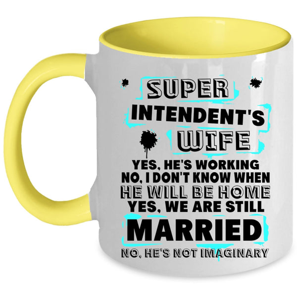 I Love My Wife Coffee Mug, Superintendent's Wife Accent Mug