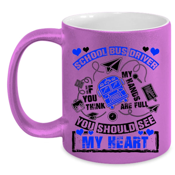 Cute Gift For Bus Driver Coffee Mug, School Bus Driver Accent Mug