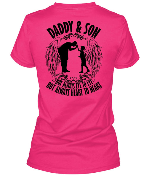 Daddy And Son Not Always Eye To Eye T Shirt, I Love Papa T Shirt