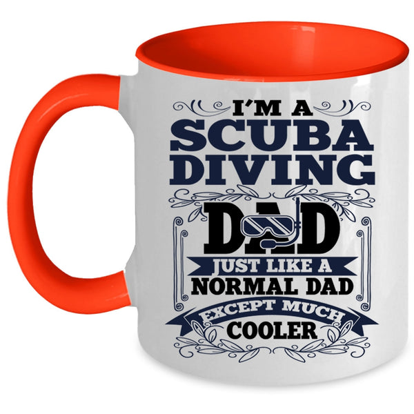 Cool Scuba Diving Dad Coffee Mug, I'm A Scuba Diving Dad Accent Mug