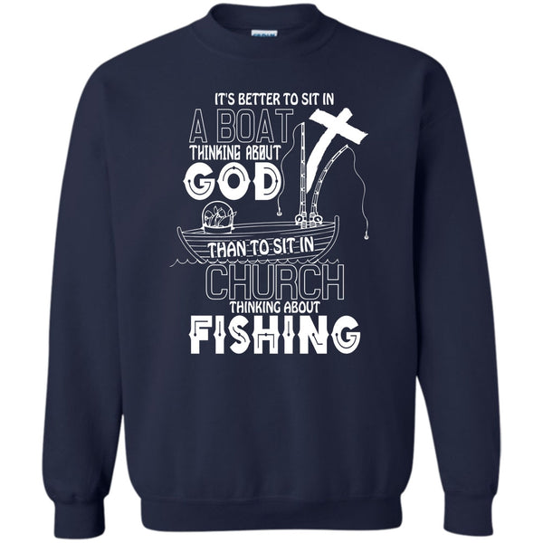 Thinking About Fishing T Shirt, I Love Fishing Sweatshirt