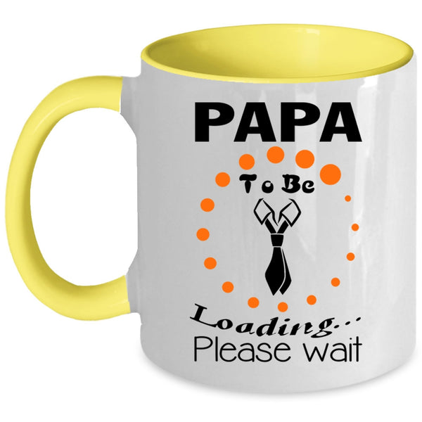 Cute Gift For Dad Coffee Mug, Papa To Be Loading Please Wait Accent Mug