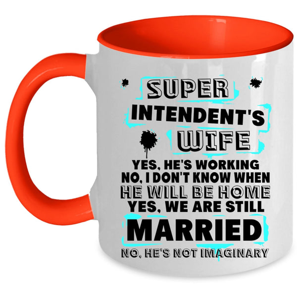 I Love My Wife Coffee Mug, Superintendent's Wife Accent Mug
