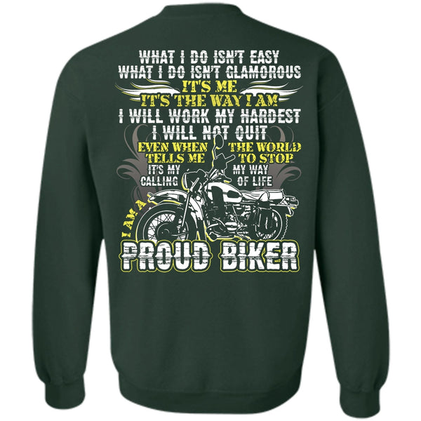 I Will Work My Hardest T Shirt, I Love Biker Sweatshirt