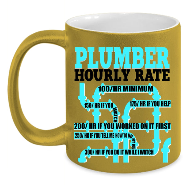 Awesome Plumber Coffee Mug, Plumber Hourly Rate Accent Mug