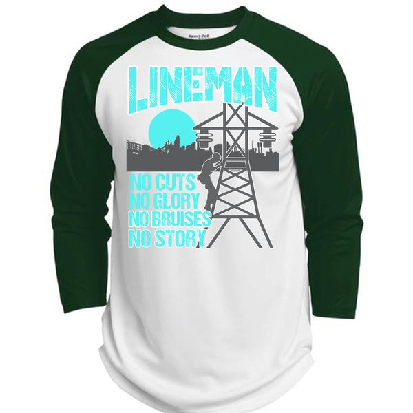 Lineman No Cuts T Shirt, Being A Lineman T Shirt, Awesome T-Shirts  (Polyester Game Baseball Jersey)