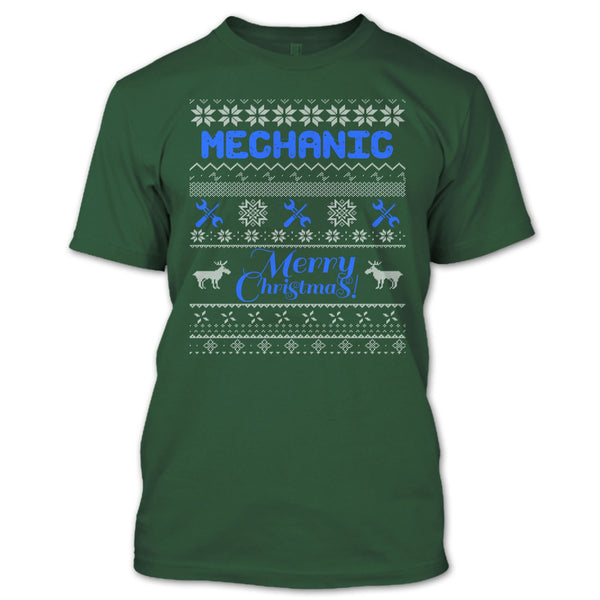Mechanic Merry Christmas T Shirt, Coolest Mechanic T Shirt