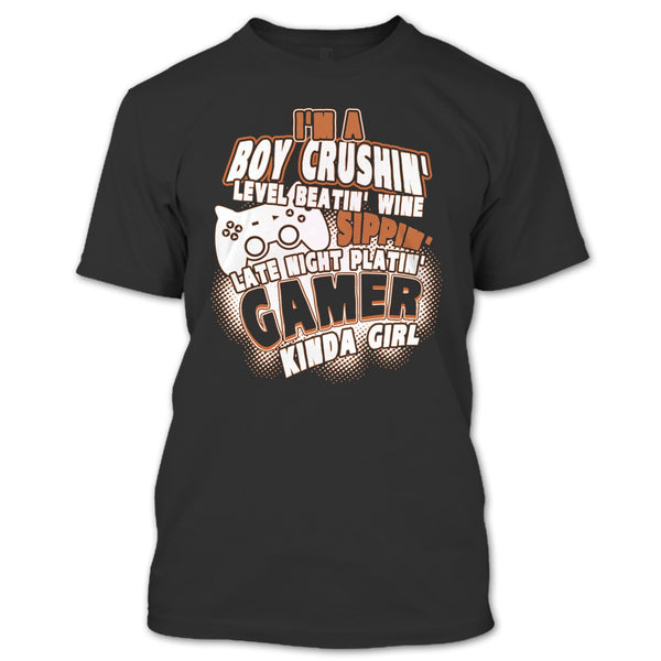 A black t-shirt with the shopify logo