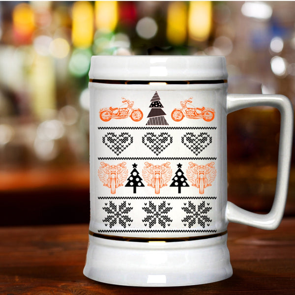 Christmas Family Vacation  Beer Stein 22oz, Awesome Biker Beer Mug